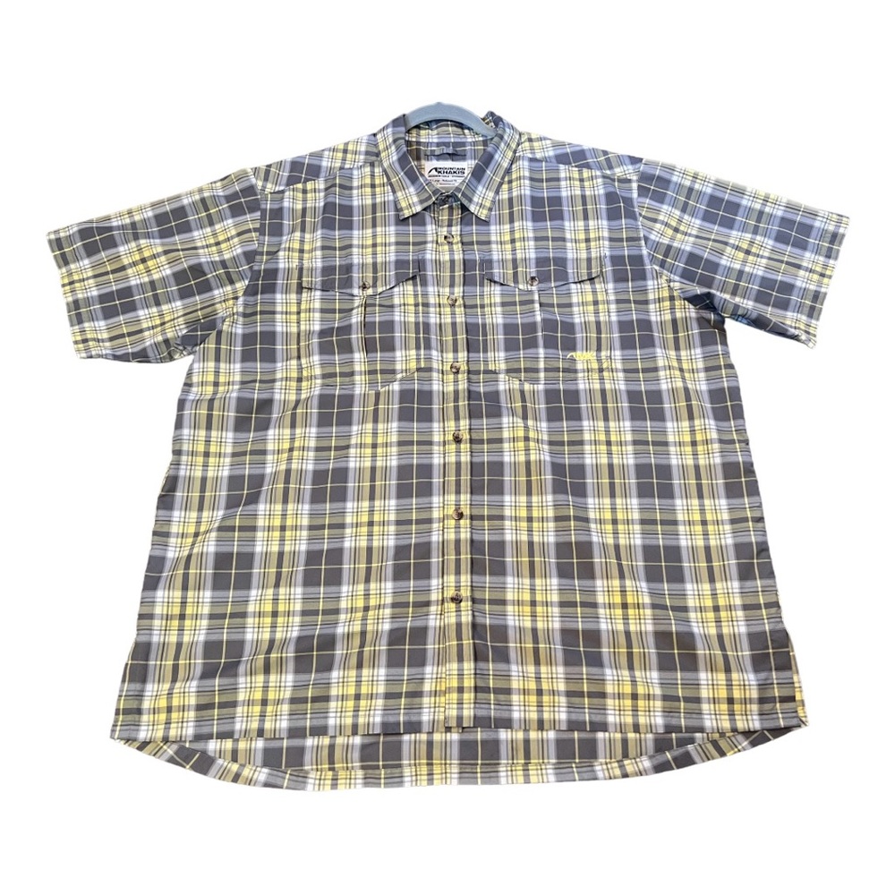 Mountain Khakis, Mens Relaxed Fit, Plaid, Button Up Short Sleeve Shirt, Sz. XXL